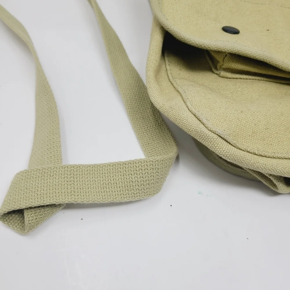 Unbranded | Unisex Vintage Beige Canvas Shoulder Bookbag or Backpack (One Size)